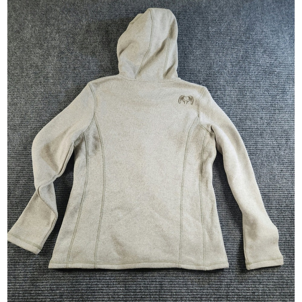 Kuiu Base Camp High Loft Sweater Fleece Hoodie Womens L Oatmeal Full Zip Jacket - Picture 5 of 6